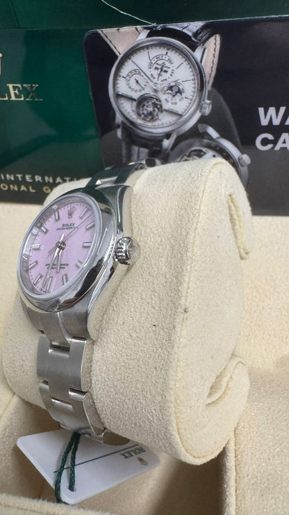 Rolex Oyster Perpetual - Stainless Steel - 28 MM - Oyster Bracelet - Candy Pink Dial - 276200-0009
