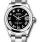 Rolex Stainless Steel Datejust - 31 MM - Oyster Bracelet - Domed Bezel - Black Roman Dial - 278240 bkro