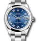 Rolex Stainless Steel Datejust - 31 MM - Oyster Bracelet - Domed Bezel - Blue Roman Dial - 278240 blro