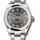 Rolex Stainless Steel Datejust - 31 MM - Oyster Bracelet - Domed Bezel - Dark Grey Roman Dial - 278240 dkgro