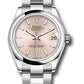 Rolex Stainless Steel Datejust - 31 MM - Oyster Bracelet - Domed Bezel - Pink Index Dial - 278240 pio