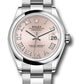 Rolex Stainless Steel Datejust - 31 MM - Oyster Bracelet - Domed Bezel - Pink Roman Dial - 278240 pro