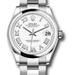 Rolex Stainless Steel Datejust - 31 MM - Oyster Bracelet - Domed Bezel - White Roman Dial - 278240 wro