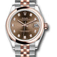 Rolex Steel and Everose Gold Datejust - 31 MM - Jubilee Bracelet - Domed Bezel - Chocolate Diamond Dial - 278241 chodj