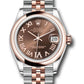 Rolex Steel and Everose Gold Datejust - 31 MM - Jubilee Bracelet - Domed Bezel - Chocolate Diamond Roman VI Dial - 278241 chodr6j