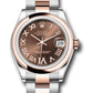 Rolex Steel and Everose Gold Datejust - 31 MM - Oyster Bracelet - Domed Bezel -  Chocolate Roman IV Dial - 278241 chodr6o