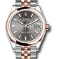 Rolex Steel and Everose Gold Datejust - 31 MM - Jubilee Bracelet - Domed Bezel - Dark Rhodium Index Dial - 278241 dkrhij