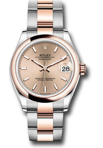Rolex Steel and Everose Gold Datejust - 31 MM - Oyster Bracelet - Domed Bezel - Rosé Index Dial - 278241-0009