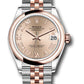 Rolex Steel and Everose Gold Datejust - 31 MM - Jubilee Bracelet - Domed Bezel - Rose Roman Dial - 278241 rsrj