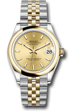 Rolex Steel and Yellow Gold Datejust - 31 MM - Jubilee Bracelet - Domed Bezel - Champagne Index Dial - 278243-0014