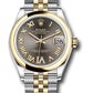 Rolex Steel and Yellow Gold Datejust - 31 MM - Jubilee Bracelet - Domed Bezel - Dark Grey Diamond Roman Six Dial - 278243 dkgdr6j