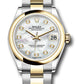 Rolex Steel and Yellow Gold Datejust - 31 MM - Oyster Bracelet - Domed Bezel - Mother-of-Pearl Diamond Dial - 278243 mdo