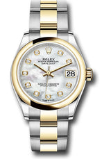 Rolex Steel and Yellow Gold Datejust - 31 MM - Oyster Bracelet - Domed Bezel - Mother-of-Pearl Diamond Dial - 278243-0027