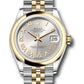 Rolex Steel and Yellow Gold Datejust - 31 MM - Jubilee Bracelet - Domed Bezel - Silver Diamond Roman Six Dial - 278243 sdr6j