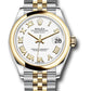 Rolex Steel and Yellow Gold Datejust - 31 MM - Jubilee Bracelet - Domed Bezel - White Roman Dial - 278243 wrj