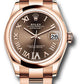 Rolex Everose Gold Datejust - 31 MM - Oyster Bracelet - Domed Bezel - Chocolate Diamond Six Dial - 278245 chodr6o