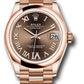 Rolex Everose Gold Datejust - 31 MM - President Bracelet - Domed Bezel - Chocolate Diamond Six Dial  - 278245 chodr6p