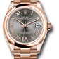 Rolex Everose Gold Datejust - 31 MM - President Bracelet - Domed Bezel -  Rhodium Diamond Six Dial  - 278245 dkrhdr6p