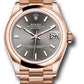 Rolex Everose Gold Datejust - 31 MM - President Bracelet - Domed Bezel - Rhodium Index Dial - 278245 dkrhip