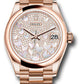 Rolex Everose Gold Datejust - 31 MM - President Bracelet - Domed Bezel - Diamond Paved Butterfly Dial - 278245 pmopbp