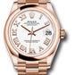 Rolex Everose Gold Datejust - 31 MM - President Bracelet - Domed Bezel - White Roman Dial - 278245 wrp