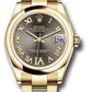 Rolex Yellow Gold Datejust - 31 MM - Oyster Bracelet - Domed Bezel - Dark Grey Diamond Six Dial - 278248 dkgdr6o