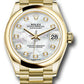 Rolex Yellow Gold Datejust - 31 MM - President Bracelet - Domed Bezel - Mother-of-Pearl Diamond Dial - 278248 mdp