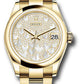 Rolex Yellow Gold Datejust - 31 MM - Oyster Bracelet- Domed Bezel  - Paved Mother-of-Pearl Butterfly Dial - 278248 pmopbo