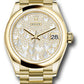 Rolex Yellow Gold Datejust - 31 MM - President Bracelet - Domed Bezel - Paved Mother-of-Pearl Butterfly Dial - 278248 pmopbp