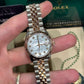 Rolex Steel and Everose Gold Datejust - 31 MM - Jubilee Bracelet - Fluted Bezel - White Mother-Of-Pearl Diamond Dial - 278271-0026