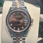 Rolex Steel and Everose Gold Datejust - 31 MM - Jubilee Bracelet - &nbsp;Fluted Bezel - Chocolate Diamond Dial - 278271-0028