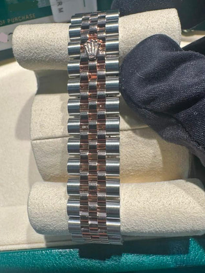 Rolex Steel and Everose Gold Datejust - 31 MM - Jubilee Bracelet - &nbsp;Fluted Bezel - Chocolate Diamond Dial - 278271-0028