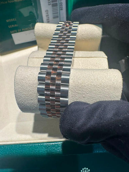 Rolex Steel and Everose Gold Datejust - 31 MM - Jubilee Bracelet - &nbsp;Fluted Bezel - Chocolate Diamond Dial - 278271-0028