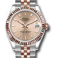 Rolex Steel and Everose Gold Datejust - 31 MM - Jubilee Bracelet - Fluted Bezel - Rose Index Dial - 278271 roij