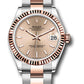 Rolex Steel and Everose Gold Datejust - 31 MM - Oyster Bracelet - Fluted Bezel - Rosé Index Dial - 278271 roio