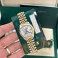 Rolex Steel and Yellow Gold Datejust - 31 MM - Jubilee Bracelet - Fluted Bezel - Mother-of-Pearl Diamond Dial - 278273-0028
