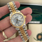 Rolex Steel and Yellow Gold Datejust - 31 MM - Jubilee Bracelet - Fluted Bezel - Mother-of-Pearl Diamond Dial - 278273-0028