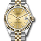 Rolex Steel and Yellow Gold Datejust - 31 MM - Jubilee Bracelet - Fluted Bezel - Champagne Index Dial - 278273 chij