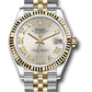 Rolex Steel and Yellow Gold Datejust - 31 MM - Jubilee Bracelet - Fluted Bezel - Silver Diamond Roman Six Dial - 278273 sdr6j