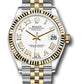 Rolex Steel and Yellow Gold Datejust - 31 MM - Jubilee Bracelet - Fluted Bezel - White Roman Dial - 278273 wrj