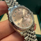 Rolex Steel and White Gold Datejust - 31 MM - Jubilee Bracelet - Fluted Bezel - Pink Diamond Dial - 278274 pdj