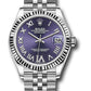 Rolex Steel and White Gold Datejust - 31 MM - Jubilee Bracelet - Fluted Bezel - Aubergine Roman Diamond 6 Dial - 278274 aubdr6j