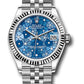 Rolex Steel and White Gold Datejust - 31 MM - Jubilee Bracelet - Fluted Bezel - Azzurro Blue Floral Motif Diamond Dial  - 278274 azflomdj