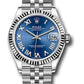 Rolex Steel and White Gold Datejust - 31 MM - Jubilee Bracelet - Fluted Bezel - Blue Roman Dial - 278274 blrj