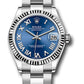 Rolex Steel and White Gold Datejust - 31 MM - Oyster Bracelet - Fluted Bezel - Blue Roman Dial - 278274 blro