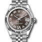 Rolex Steel and White Gold Datejust - 31 MM - Jubilee Bracelet - Fluted Bezel - Chocolate Diamond Roman 6 Dial - 278274 chodr6j