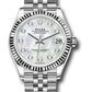 Rolex Steel and White Gold Datejust - 31 MM - Jubilee Bracelet - Fluted Bezel - White Mother-Of-Pearl Diamond Dial - 278274 mdj