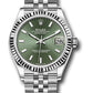 Rolex Steel and White Gold Datejust - 31 MM - Jubilee Bracelet - Fluted Bezel - Mint Green Index Dial - 278274 mgij