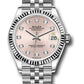 Rolex Steel and White Gold Datejust - 31 MM - Jubilee Bracelet - Fluted Bezel - Pink Diamond Dial - 278274 pdj