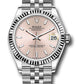 Rolex Steel and White Gold Datejust - 31 MM - Jubilee Bracelet - Fluted Bezel - Pink Index Dial - 278274 pij